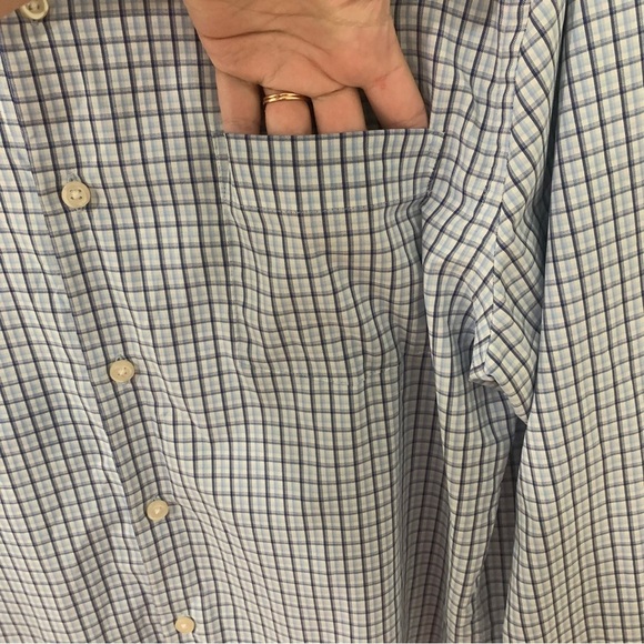 Peter Millar Mens Summer Comfort Plaid Checked Button Down Long Sleeve Shirt S - Picture 5 of 11